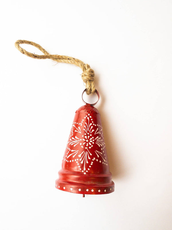 Rahabs Rope - Hand Painted Red Cone Bell L