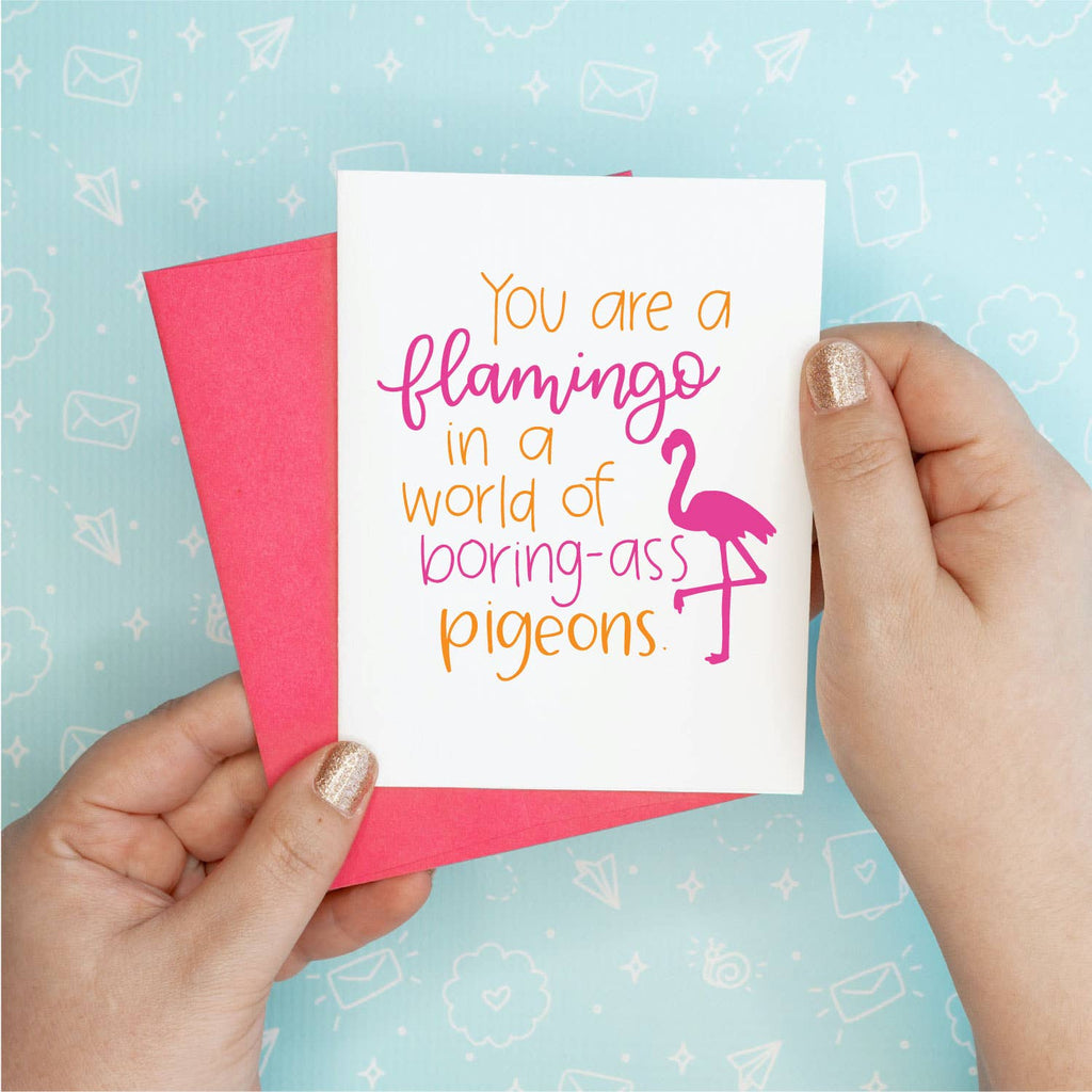 Colette Paperie - Flamingo Card - 6 single cards