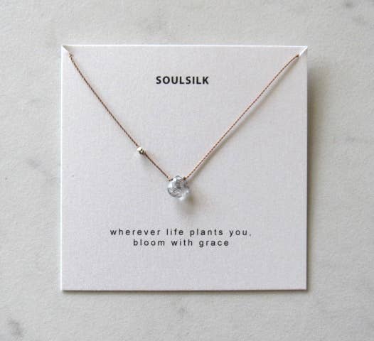 Soulsilk - Black Rutile Quartz Necklace Card
