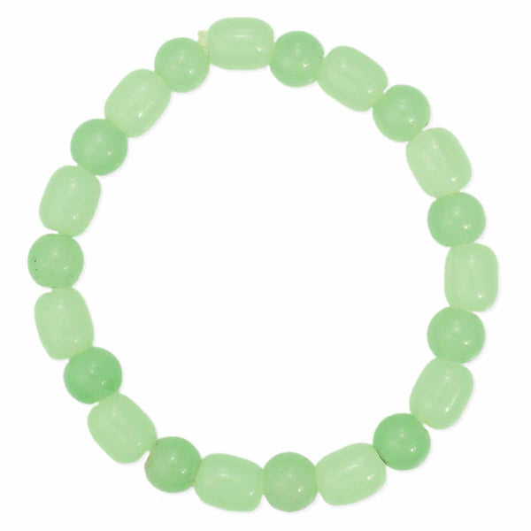 ZAD - Double Mint Green Bead Stretch Bracelet