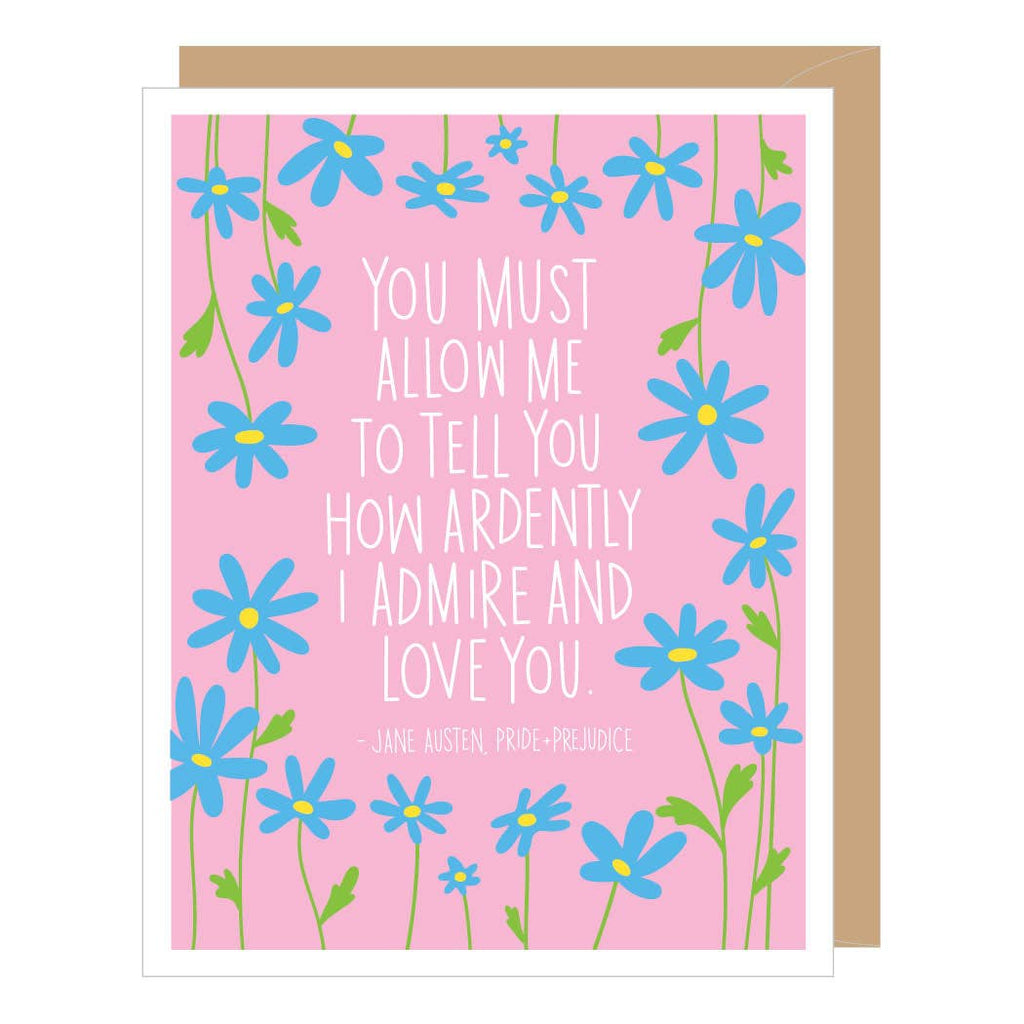 Apartment 2 Cards - Jane Austen Quote Love Card