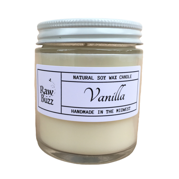 Raw Buzz Co - Vanilla Soy Candle 8oz