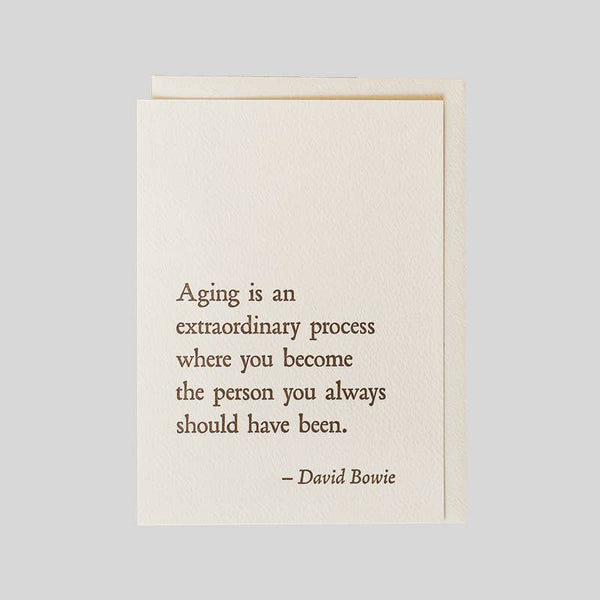 folio press & paperie - David Bowie - Aging