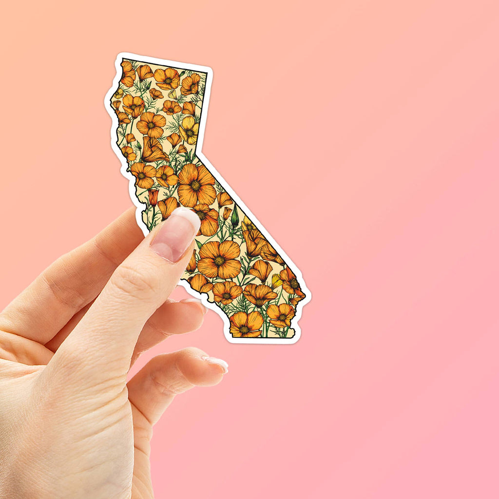 Sentinel Supply - California Poppies - Retro 70s Golden Poppy Stickers