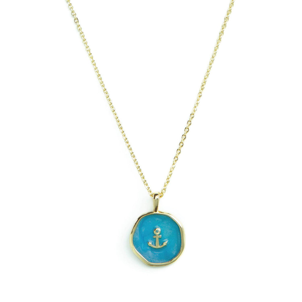 Splendid Iris - Tiny Anchor Necklace