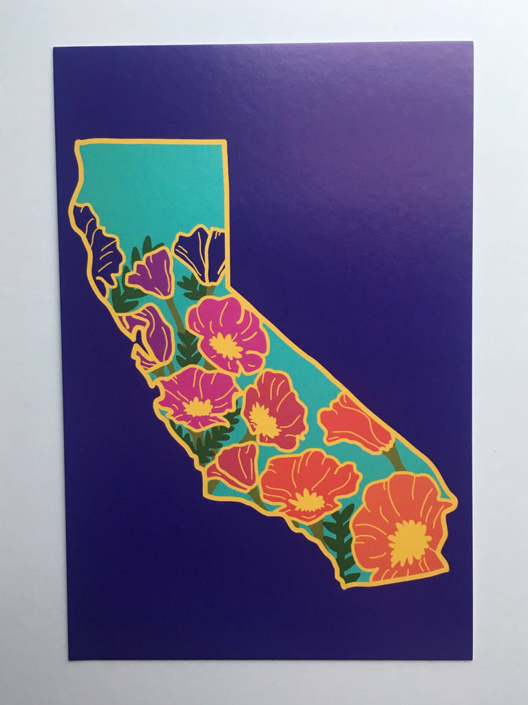 Lil Boat Boutique - California Poppy Sunset 4x6" Print - Postcard