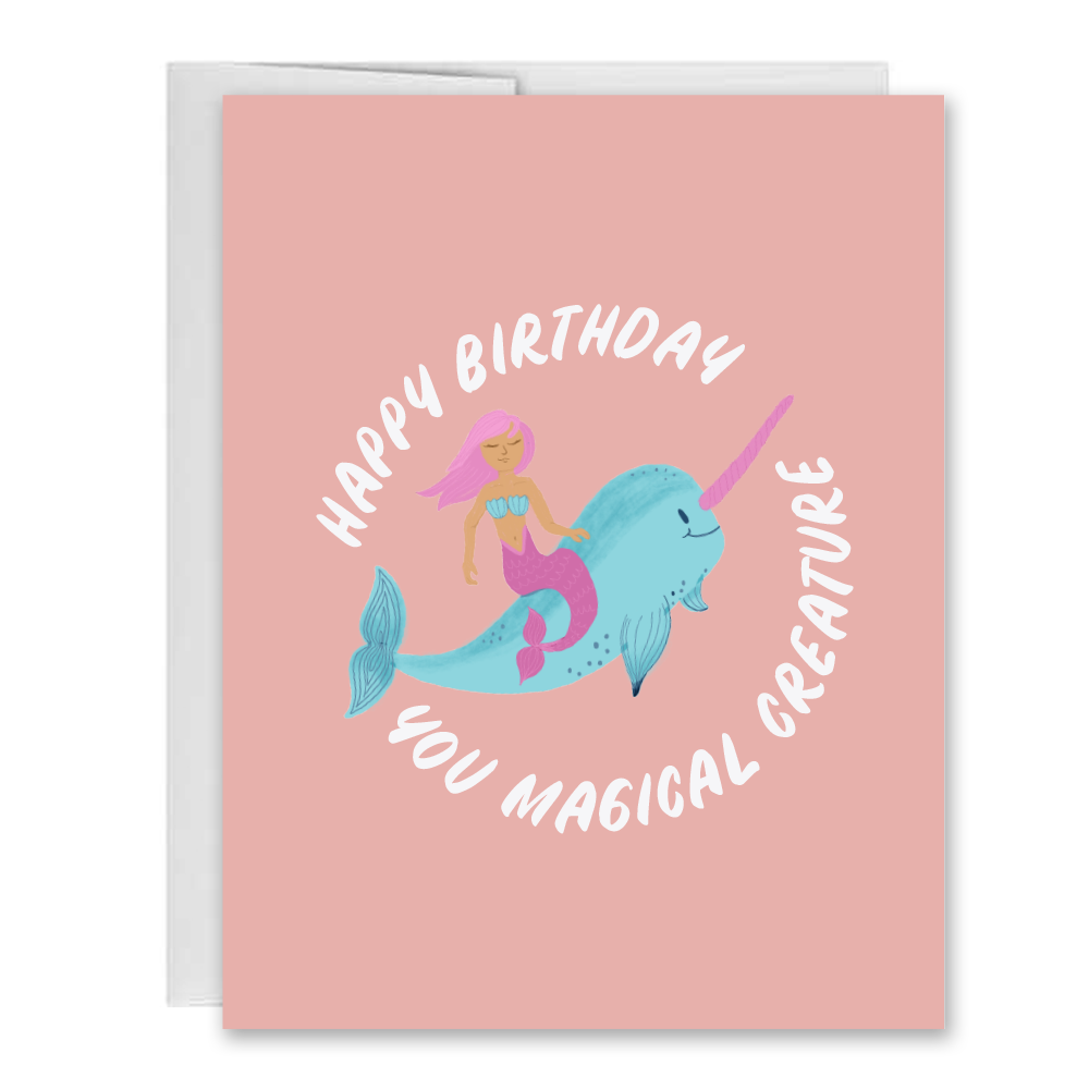 Parcel Island - Happy Birthday You Magical Creature Unicorn Greeting Card