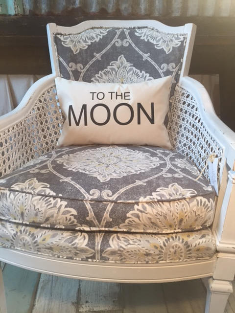 to the moon 12 x 18" home decor, gift quote pillow