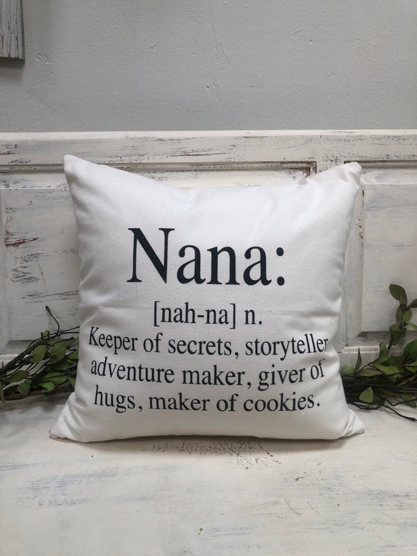 Nana  pillow 18" decorator pillow