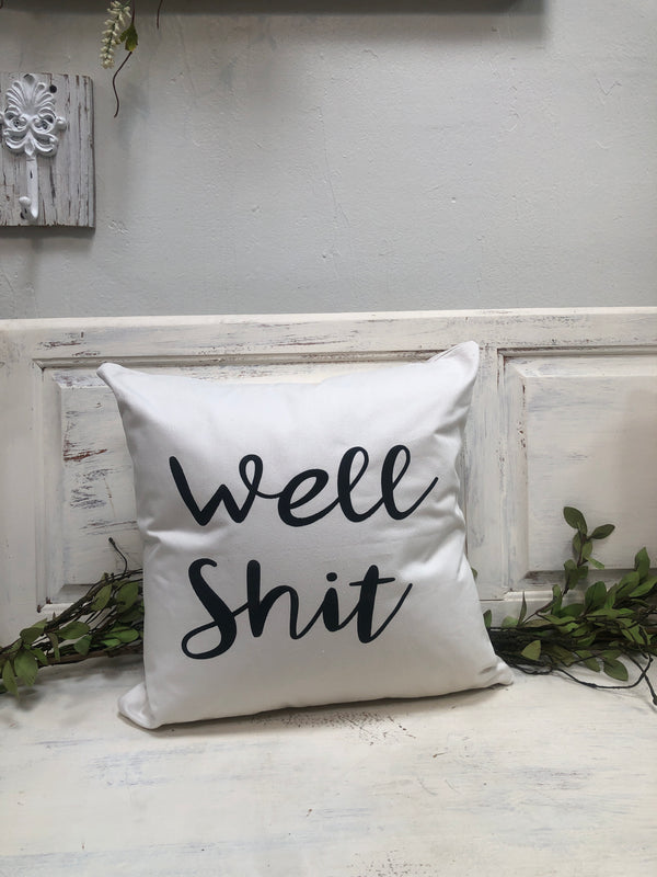 Well shit 18 pillow, funny pillow