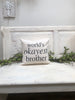 Worlds okayest brother  14" pillow, home decor, gift quote pillow