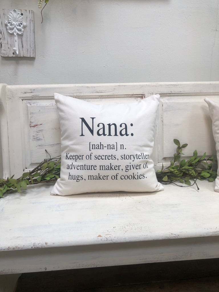 Nana  pillow 18" decorator pillow